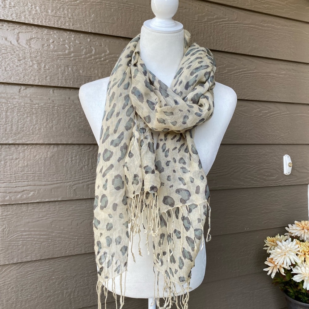 Leopard Print Wrap Scarf bosana